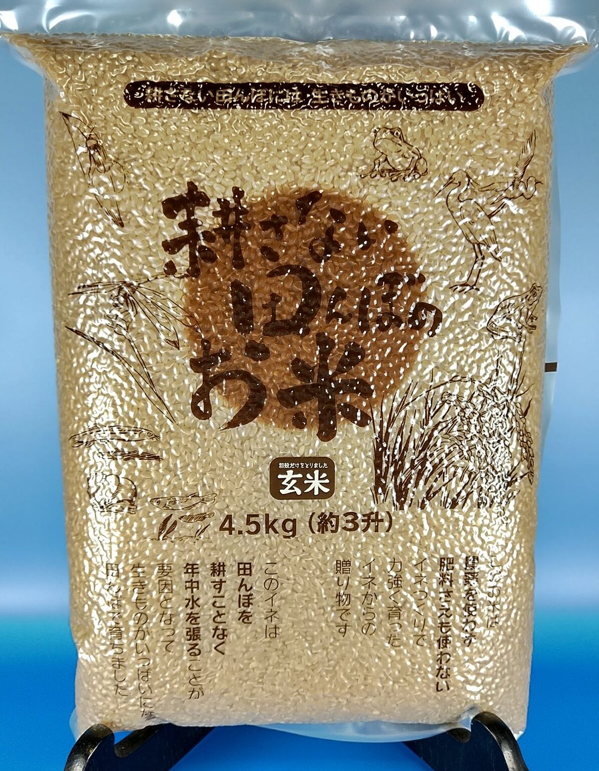 玄米　農薬不使用　新米　5kg　冬期湛水米　【令和5年度産】